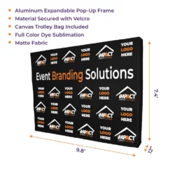 Impact Canopy USA Custom Signs & Banners Custom Printed Palisade Pop Up Display Wall