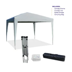 Impact Canopy USA UNBELIEVABLE DEALS OPEN BOX - 10'x10' EZ Pop Up Canopy Outdoor Dressed Leg Wedding Party Tent Folding Gazebo