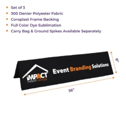 Impact Canopy USA Custom Printed Tee Dividers For Golf Driving Range - 3 Piece Set