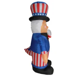 Impact Canopy USA 4th Of July Airblown Inflatable Yard Decoration Uncle Sam With American Eagle - 6ft Seasonal Inflatables