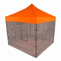 Impact Canopy USA 10x10 Pop Up Canopy Tent With Food Service Vendor Sidewalls With Windows