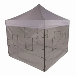 Impact Canopy USA 10x10 Pop Up Canopy Tent With Food Service Vendor Sidewalls With Windows