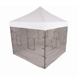 Impact Canopy USA 10x10 Pop Up Canopy Tent With Food Service Vendor Sidewalls With Windows