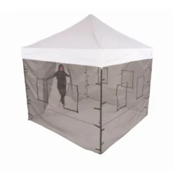 Impact Canopy USA 10x10 Pop Up Canopy Tent With Food Service Vendor Sidewalls With Windows