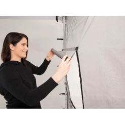 Impact Canopy USA 10x10 Pop Up Canopy Tent With Food Service Vendor Sidewalls With Windows