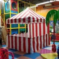 Impact Canopy USA 10x10 Pop Up Carnival Canopy Tent Vendor Booth With Sidewall And Half Walls