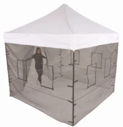 Impact Canopy USA 10x10 Pop Up Canopy Food Service Mesh Sidewalls With Windows (WALLS ONLY)