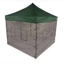 Impact Canopy USA 10x10 Pop Up Canopy Tent With Food Service Vendor Sidewalls With Windows
